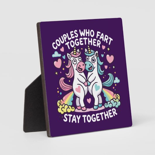 Paren die samen scheten blijven bij elkaar - grapp fotoplaat (Voorkant)