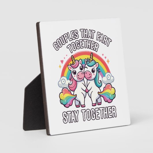 Paren die samen scheten blijven bij elkaar - grapp fotoplaat (Voorkant)