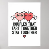 Paren die samen scheten blijven bij elkaar - grapp poster (Voorkant)