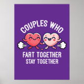Paren die samen scheten blijven bij elkaar - grapp poster (Voorkant)