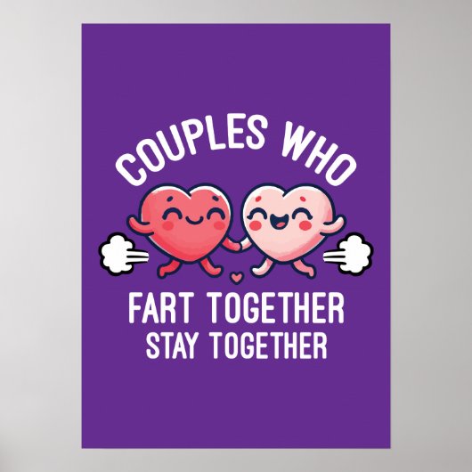 Paren die samen scheten blijven bij elkaar - grapp poster (Voorkant)