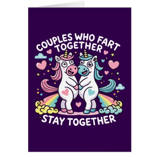 Paren die samen scheten blijven samen - Eenhoorn (Voorkant)
