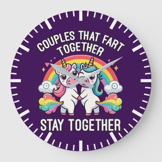 Paren die samen scheten blijven samen - Eenhoorn Grote Klok (Voorkant)