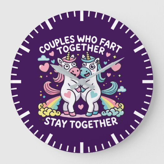 Paren die samen scheten blijven samen - Eenhoorn Grote Klok (Voorkant)
