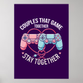 Paren die samen spelen - Gaming Coupe Lovers Poster (Voorkant)