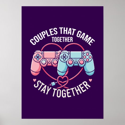Paren die samen spelen - Gaming Coupe Lovers Poster (Voorkant)