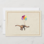 Paren Dinosaurus Baby shower Het is een Meisje Uit Kaart (Achterkant)