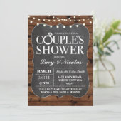 Paren Douche Krijt String Lichten Uitnodigen Kaart (Staand voorkant)