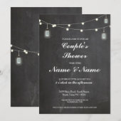 Paren Douche Party Wedding Lights Jars Uitnodigen Kaart (Voorkant / Achterkant)