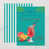 Paren Douche 🍸 Stock de Bar Feestviering Kaart (Voorkant / Achterkant)