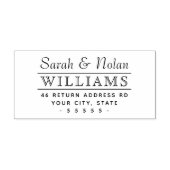 Paren familienaam en retouradres  zelfinktende stempel (Design)