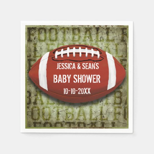 Paren Football Baby shower Green Grunge Servet (Voorkant)