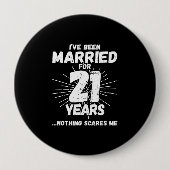 Paren gehuwd 21 jaar Funny 21st Jubileum Ronde Button 4,0 Cm (Voorkant)