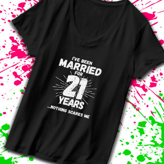 Paren gehuwd 21 jaar Funny 21st Jubileum T-shirt