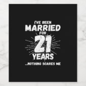 Paren gehuwd 21 jaar Funny 21st Jubileum Wijn Etiket (Enkel label)