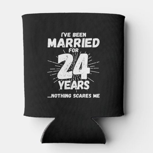 Paren gehuwd 24 jaar Funny 24th Jubileum Blikjeskoeler (Achterkant)