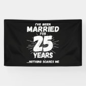 Paren gehuwd 25 jaar Funny 25th Jubileum Spandoek (Horizontaal)