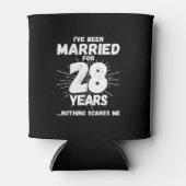 Paren gehuwd 28 jaar Funny 28th Jubileum Blikjeskoeler (Voorkant)