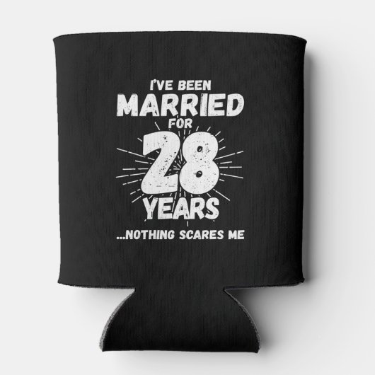 Paren gehuwd 28 jaar Funny 28th Jubileum Blikjeskoeler (Achterkant)