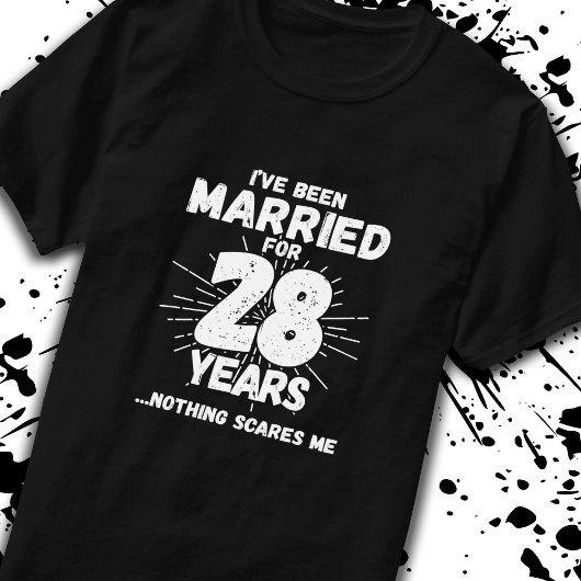 Paren gehuwd 28 jaar Funny 28th Jubileum T-shirt