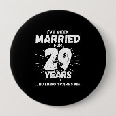 Paren gehuwd 29 jaar Funny 29th Jubileum Ronde Button 4,0 Cm (Voorkant)