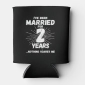 Paren gehuwd 2 jaar grappig 2e Jubileum Blikjeskoeler (Voorkant)