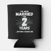 Paren gehuwd 2 jaar grappig 2e Jubileum Blikjeskoeler (Achterkant)