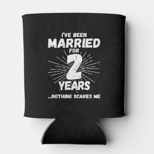 Paren gehuwd 2 jaar grappig 2e Jubileum Blikjeskoeler (Achterkant)