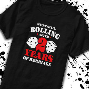 Paren gehuwd 2 jaar grappig 2e Jubileum T-shirt