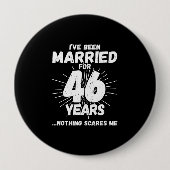 Paren gehuwd 46 jaar Funny 46th Jubileum Ronde Button 4,0 Cm (Voorkant)