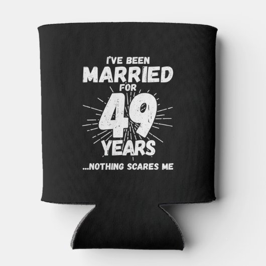 Paren gehuwd 49 jaar Funny 49th Jubileum Blikjeskoeler (Achterkant)