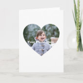 Paren gepersonaliseerde hartvormige foto kaart (Voorkant)