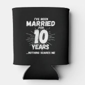 Paren getrouwd 10 jaar grappig 10e Jubileum Blikjeskoeler (Achterkant)