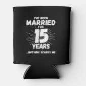 Paren getrouwd 15 jaar grappig 15e Jubileum Blikjeskoeler (Voorkant)