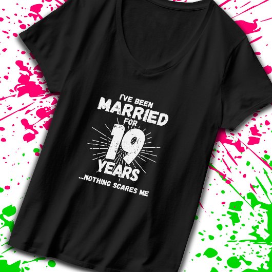 Paren getrouwd 19 jaar grappig 19e Jubileum T-shirt