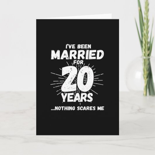 Paren Getrouwd 20 Jaar Grappig 20e Huwelijksjubile Kaart (Voorkant)