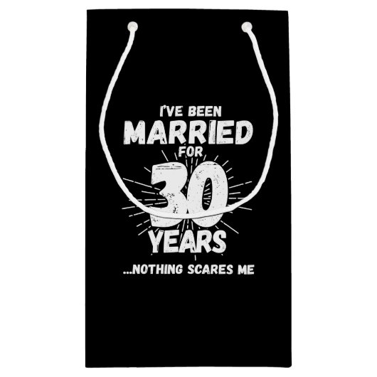 Paren getrouwd 30 jaar grappig 30ste Jubileum Klein Cadeauzakje (Achterkant)