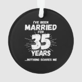 Paren getrouwd 35 jaar grappig 35e Jubileum Ornament (achterkant)
