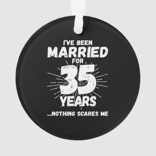Paren getrouwd 35 jaar grappig 35e Jubileum Ornament (achterkant)