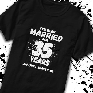 Paren getrouwd 35 jaar grappig 35e Jubileum T-shirt