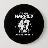 Paren getrouwd 47 jaar Funny 47th Jubileum Ronde Button 4,0 Cm (Voorkant)