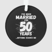 Paren getrouwd 50 jaar Funny 50th Jubileum Ornament (achterkant)