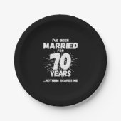 Paren getrouwd 70 jaar Funny 70th Jubileum Papieren Bordje (Voorkant)