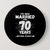Paren getrouwd 70 jaar Funny 70th Jubileum Ronde Button 4,0 Cm (Voorkant)