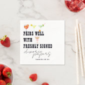 Paren goed een scheidingspapieren cocktail brunch servet (Insitu)