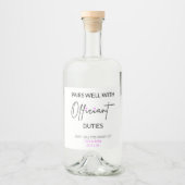  paren goed met ambtelijke taken likeurfles etiket (Voorkant)