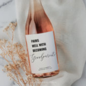 Paren goed met Baby aankondiging grootouders Wijn Etiket