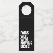 Paren goed met bewegende dozen grappig nieuw huis flessenhanger (Voorkant)