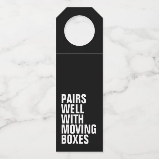 Paren goed met bewegende dozen grappig nieuw huis flessenhanger (Voorkant)