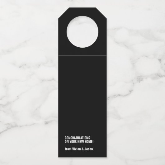 Paren goed met bewegende dozen grappig nieuw huis flessenhanger (Achterkant)